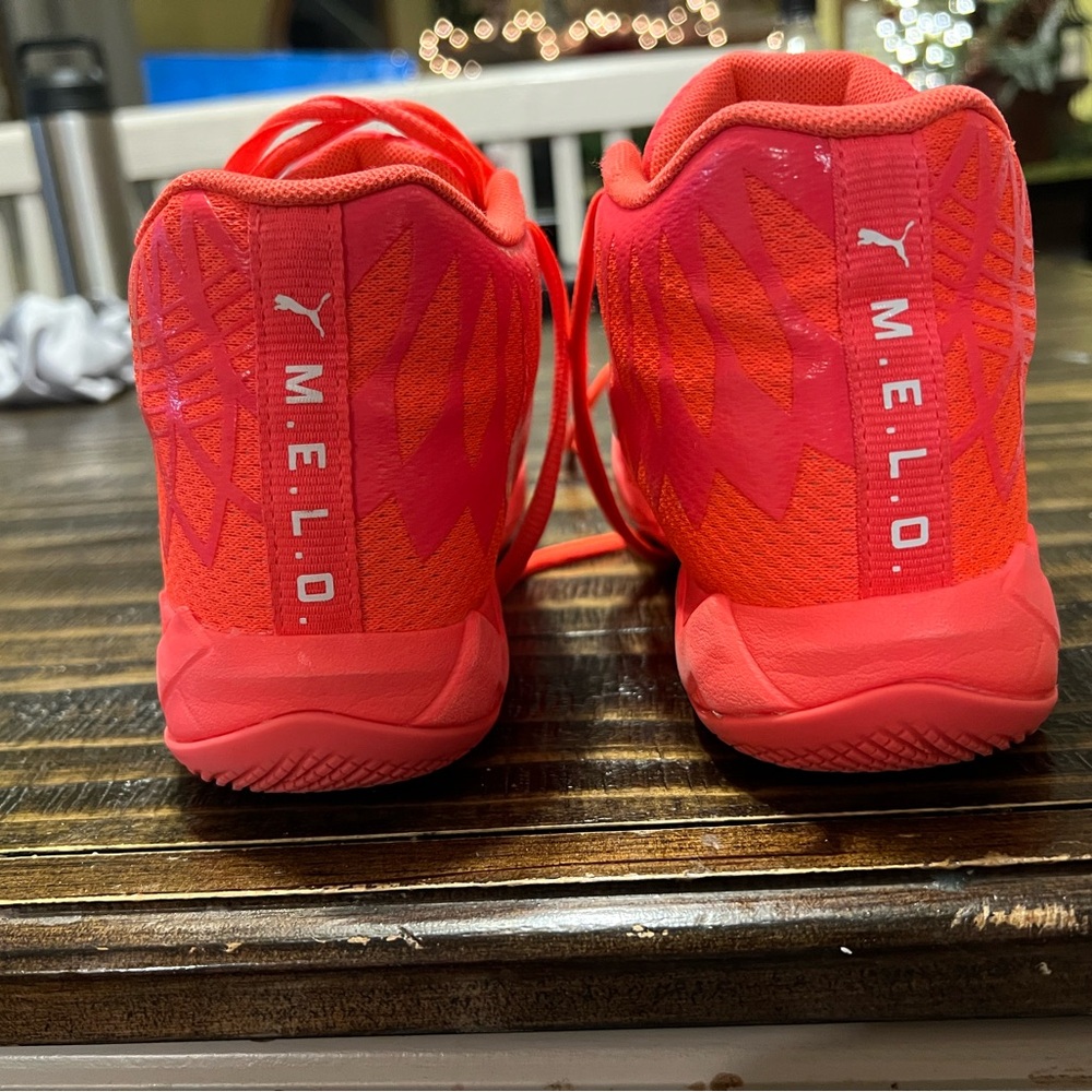 Kids, Puma Lamelo Ball Breast Cancer Awareness, Basketball shoes, size 2.